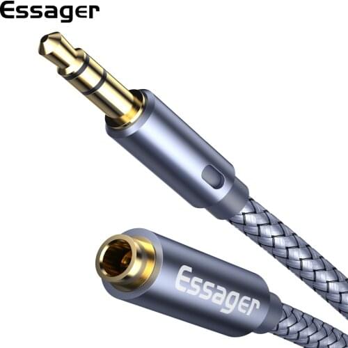 Essager Aux Cable Jack 3.5 mm Audio Extension Cable for Headphone 3.5 Jack Splitter Speaker Cable For Headphone Extender Cord