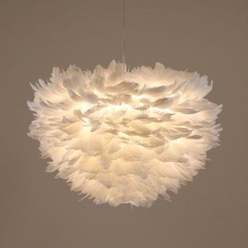 Nordic Creative Lantern Nest Feather Ceiling Chandelier Pendant Lamp DropLight Cafe Store Home Corridor Loft Store Decor Gift