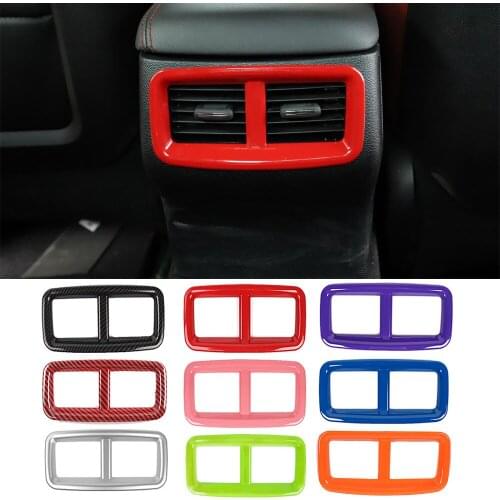 ABS Rear Air Conditioner Vent Outlet Cover Decorative Trim Fit for Dodge Challenger 2015-2021 Interior Car Accessories