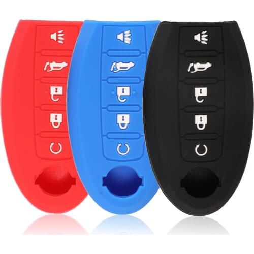 Kutery 10pcs/lot 5 Buttons Silicone Remote Car Key Case Cover For Nissan Qashqai Altima Serena juke x-trail Note Almera