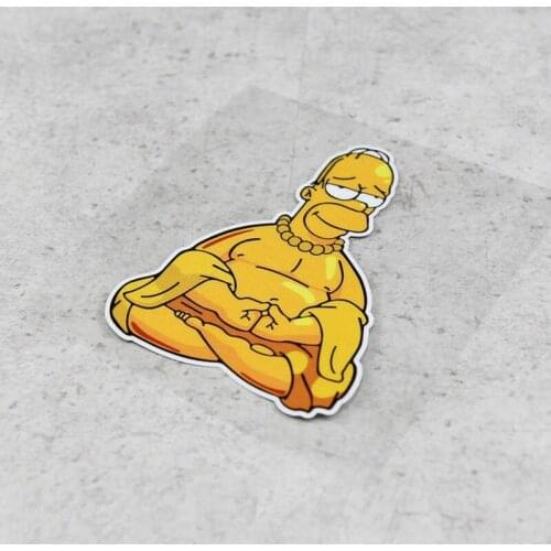 LuLuSticker #189 8.8x12cm Waterproof Cartoon Buddha Statue Reflective Car Door Window Stickers and Decals Motorcycle Motorbike