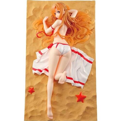 Sword Art Online Yuki Asuna Vacation Mood sandy beach Anime Figures 26cm PVC Action Figure toy Sexy Girl Collection Doll Gift