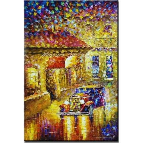 Mintura Art Hand Painted Knife Abstract Oil Painting on Canvas Modern Wall Art Picture For Living Room Home Decoration No Framed