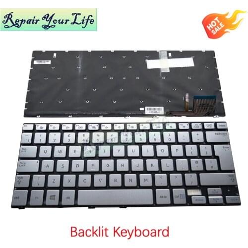 New UK Backlit Keyboard For Samsung 730U4 740U3E NP730U3E NP730U4 NP740U3E Silver Laptop Keyboard