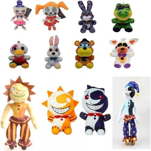 Ｎew FNAF Plush Toy Doll Golden 5 Night Freddy Foxy Bonnie Chica FNAF Stuffed Animals Doll Christmas Birthday Gift For Children