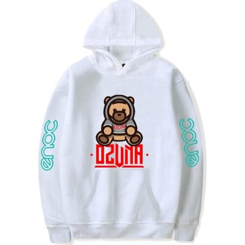 New OZUNA ENOC Hoodies Men Women Fashion Casual Sweatshirt Cartoon Funny Bear Print Pullovers Autumn Winter Plush Fleece Hoodies