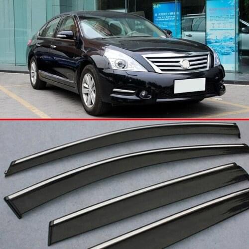 Plastic Exterior Visor Vent Shades Window Sun Rain Guard Deflector For Nissan Altima 2008 2009 2010 2011 2012