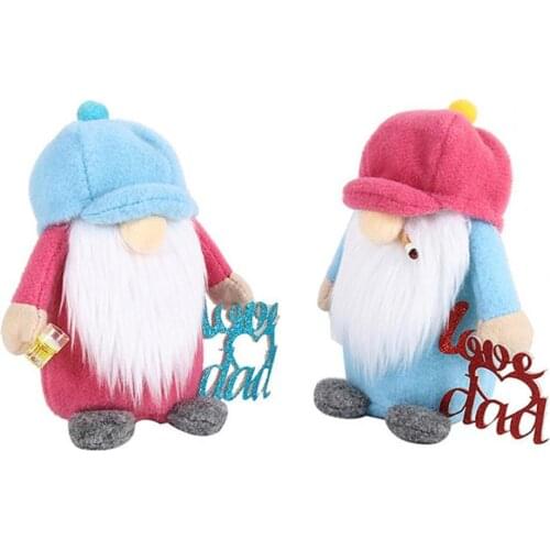 Plush Gnome Doll Exquisite Handmade Portable Father Day Dwarf Faceless Ornament forBirthday Party Ornament Gnome Plush Doll Cute