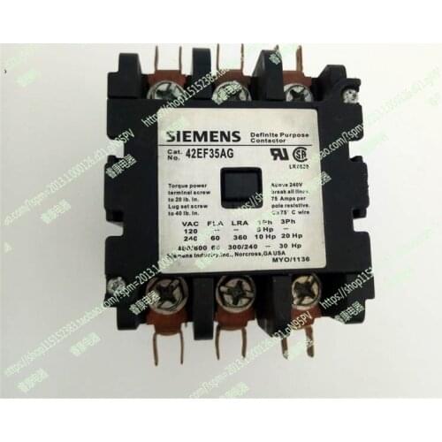 Supply original genuine Siemens air conditioner contactor 42EF35AG special contactor for cutting machine spot
