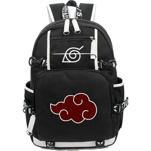 Anime Cosplay Backpack Akatsuki Sharingan Student School Shoulder Bag Teentage Laptop Travel Rucksack