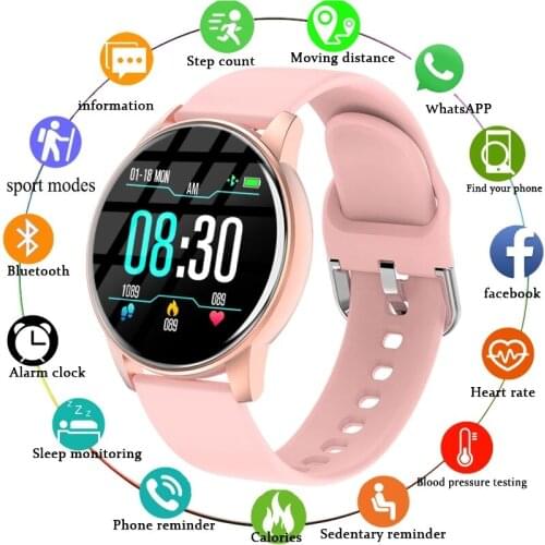 2021 New Smart Watch Women Men Smart watch For Android IOS Electronics Smart Clock Fitness Tracker Silicone Strap Smart-watches