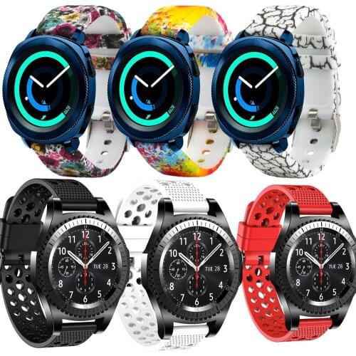 Honecumi 20MM Silicone Band Replacement Watchband Strap for Garmin Vivoactive 3/Gear Sport/Garmin 645/Vivomove HR Bands Strap