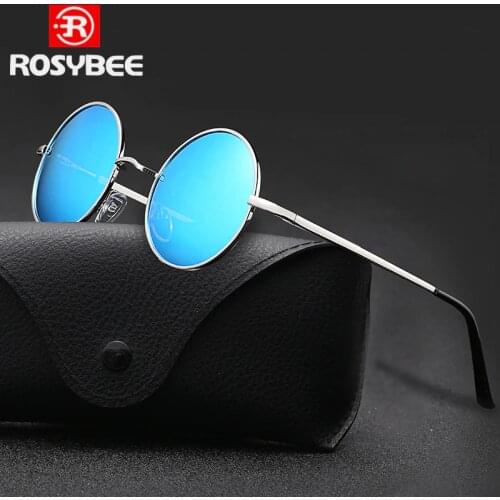 Polarized UV 400 Round Metal frame Vintage Sunglasses Mirror Classic fashion Men women Driving sun Glasses Oculos De Sol