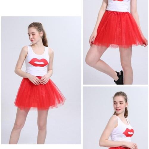 40GC 12 Colors Women Adult Three Layer Tulle Tutu Ballet Skirt Pleated Sweet Candy Color Ruffles Mesh Pettiskirt Wedding Party