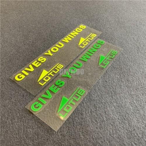 Car Styling Vinyl Decals Lotus Give You Wings Moto Racing Helmet Visor Lens Sticker Nemon Green Yellow