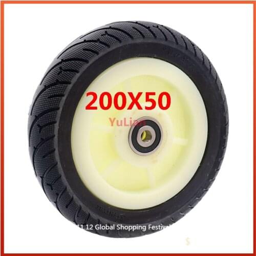 High quality 200X50 Solid TireTire with Wheel Hub 8" Explosion-proof Electric Bike Scooter Tyre for Electric Scooter Tyre Wheel