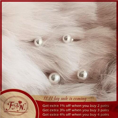 2020-2021 Trend Classic Hot Sale Multiple Diameter Daily Silver Color Ball Shape Fashion Stud Earrings Girl Woman