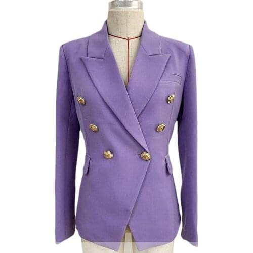 Aurance Plus Size Blazers for Women Elegant Vintage Fashion Double Breasted Suit Coats 2021 New Blazer Suits Womens Clothing