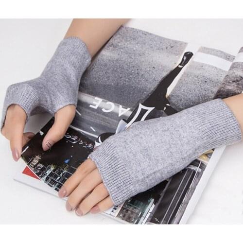 1 Pair Winter Gloves Female Fingerless Gloves Without Fingers Women Cashmere Warm Winter Gloves Hand Wrist Warmer Mittens 2020