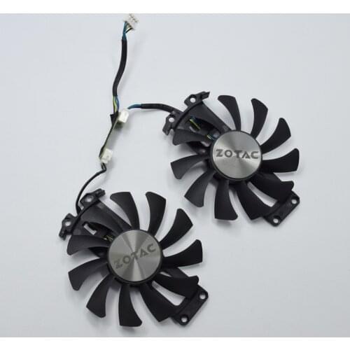 75mm GA91S2H GA81S2U DC 12V 0.35A 4Pin Cooler Fan Replacement For ZOTAC GTX960 GTX 960 Graphics Video Card Cooling Fans