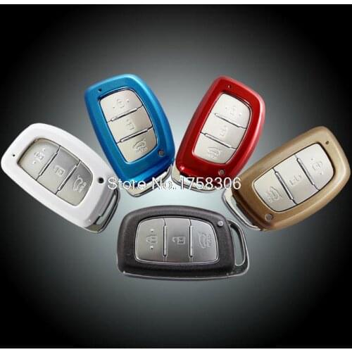 Angelguoguo Car Key Cover Case fit for 2013 Hyundai IX35 IX25 New Santa Fe Verna ABS Key Cover Key Bag (Intelligent Edition)