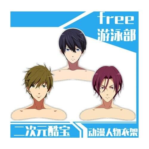 Anime Free! Nanase Haruka Tachibana Makoto Clothes Hangers Anime Model Toys Household Clothing Store Suit Hanger Model Toys