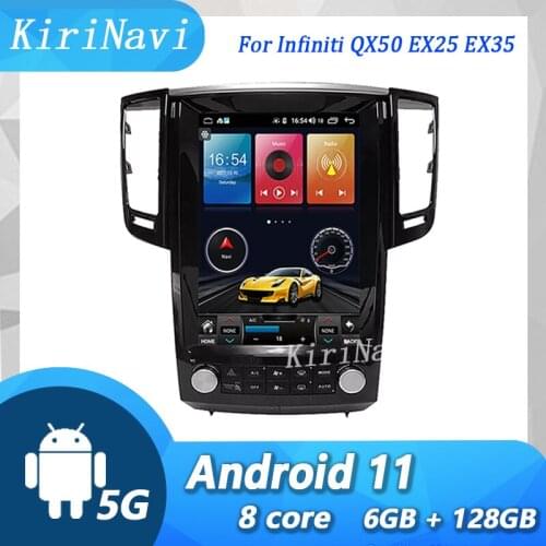 KiriNavi 12.1" HD Touch Display 1 Din Car Radio Android 9.0 For Infiniti QX70 FX25 FX35 FX37 Auto GPS Navigation Car DVD Player