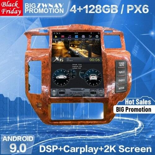 128GB Tesla Screen Carplay For Nissan Patrol 5 Y61 Android Multimedia Player Auto Audio Stereo Radio Recorder GPS Navi Head Unit
