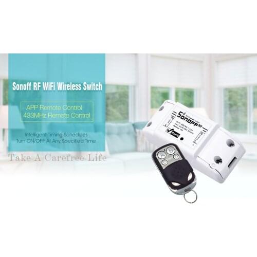 Safety Portable Durable Automatic Protection Sonoff RF-WiFi 433Mhz Wireless Remote Smart Switch Technology Home Display on APP
