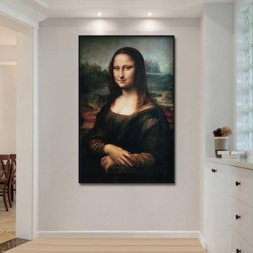 Leonardo Mona Lisas smile Poster 1pcs Modern Home Wall Decor Canvas Picture Art HD Print Painting On Canvas for Living Room