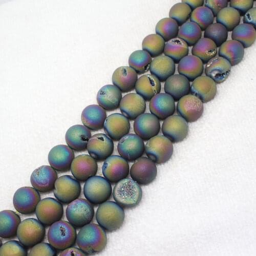 8-14mm Red Purple Blue Multicolor Laugh Agates Round Stone JACK PURCELL DIY loose beads 15"