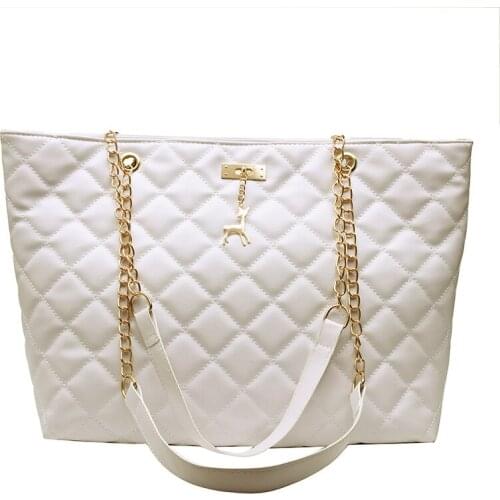 Lingge Chain Bag Female Bag Spring New Trendy Fashion Western Style Shoulder Bag Summer All-match Messenger Bag Large Handbags