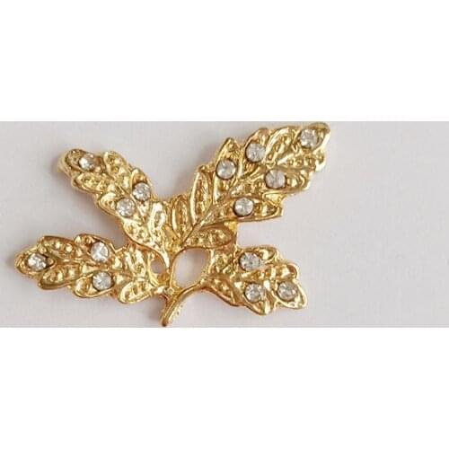30pcs 20*30mm Fashion Metal Alloy KC Gold Leaves Connectors Charm For DIY Jewelry Making
