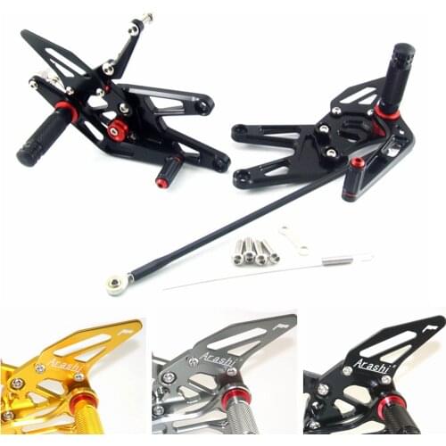 CNC Motorcycle Foot Pegs Rest Rearset Rear Set Footrest For YAMAHA R6 2003 2004 2005