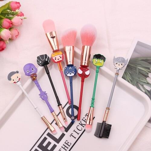 Six Types Of Avengers Makeup Brush Set Loose Powder Brush Lip Powder Brush Remaining Christmas Gift for Girl Makeup Brush