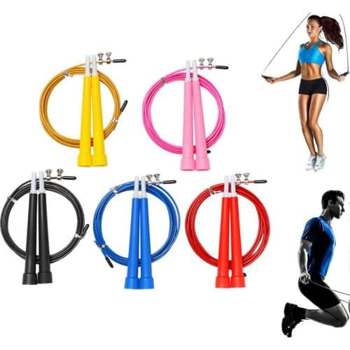 New Steel Wire Jump Skipping Rope Crossfit Cable Steel Adjustable Fast Speed ABS Handle Skip Rope Sports Exercises Loss Weight