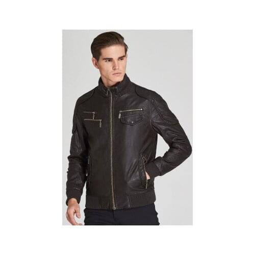 Brand New 2020 Plus Size Motorcycle Leather Jackets Men jaqueta de couro masculina Mens Leather Jackets Male Coat LX1464 s