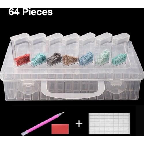 Plastic Diamond Painting Accessories with Bottles Container Storage Box Diamant Painting Holder single removable navidad box