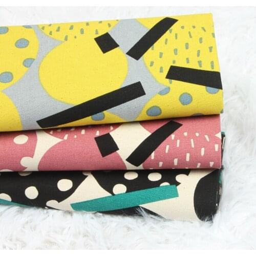 Half Yard Big Flower Print Thicken Cotton Fabric For Handmade DIY Bag 100% Cotton Sewing Telas Tissus CR-1228