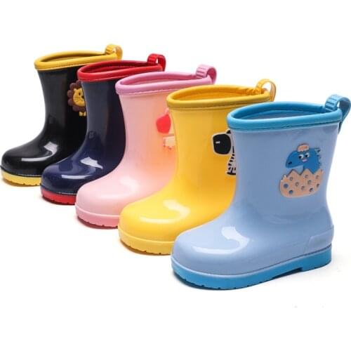 Rain Shoes Boots Water ULKNN Rubber Fashion Cartoon Children Boys and Girls Kids Rainboots Fits True to SizeTake Your Normal