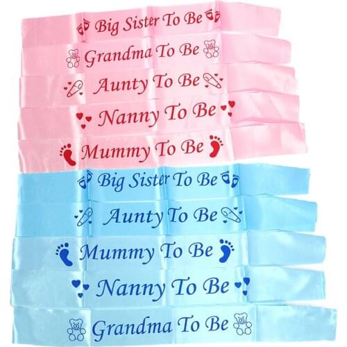 Pink Blue Baby Shower Decoration Sash Mommy To Be Sash Baby Boy Girl Newborn Party Decoration Gender Reveals Party Gifts ww60