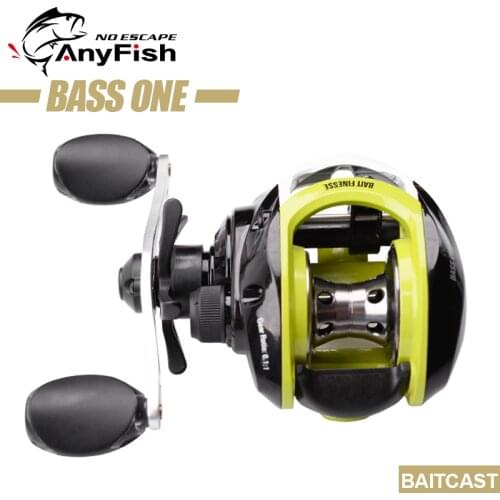 ANYFISH BASS ONE Baitcasting Fishing Reels 200L 9+1BB Left Handle Gear Ratio 6.1:1 Max Drag 14kg 4 Colors Baitcast Reel Fishing