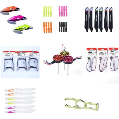 OMPHOBBY M1 RC Helicopter spare parts aircraft nose blade motor tail wind blade landing gear etc