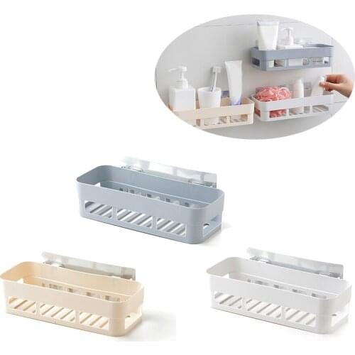 1pc Bathroom Shelf Adhesive Badkamer Rek Storage Rack Corner Shower Shelf Kitchen Home Decoration Bathroom Accessories