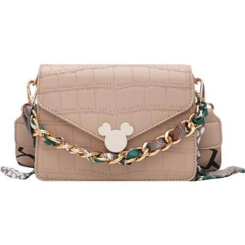 2021 Disney cartoon Mickey mouse shoulder bag broadband chain retro messenger bag pu handbag