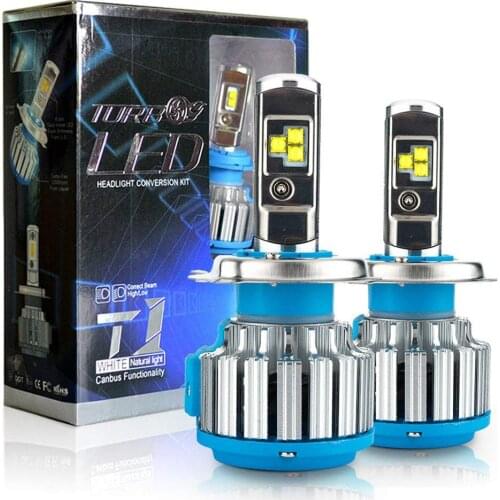 LED Automotive Headlights 7200LM 6000K H4 H1 Highlight Laser Spotlight Bulb 360 degrees of strong light