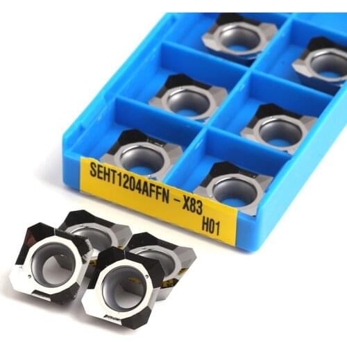 SEHT1204 AFFN X83 H01 carbide milling cutter blade aluminum copper end face lathe milling CNC tool milling cutter