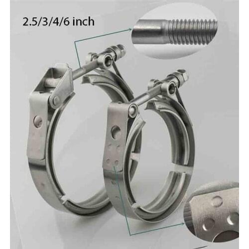 V band Clamp Universal Stainless steel 2.5/3/4/6 inch exhaust downpipe V band clamp clip High Quality