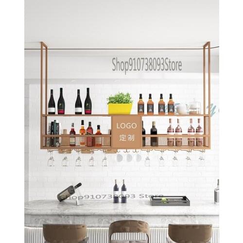 Wine rack bar hanger upside down wine glass rack hanging wine cabinet wine rack hanger rack decorative storage rack