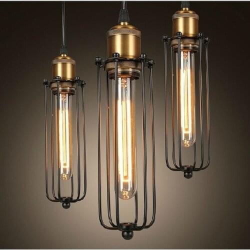 Single head Vintage Retro Restaurant Pendant Lights American country style Edison Flute lamp Industrial warehouse Loft Light